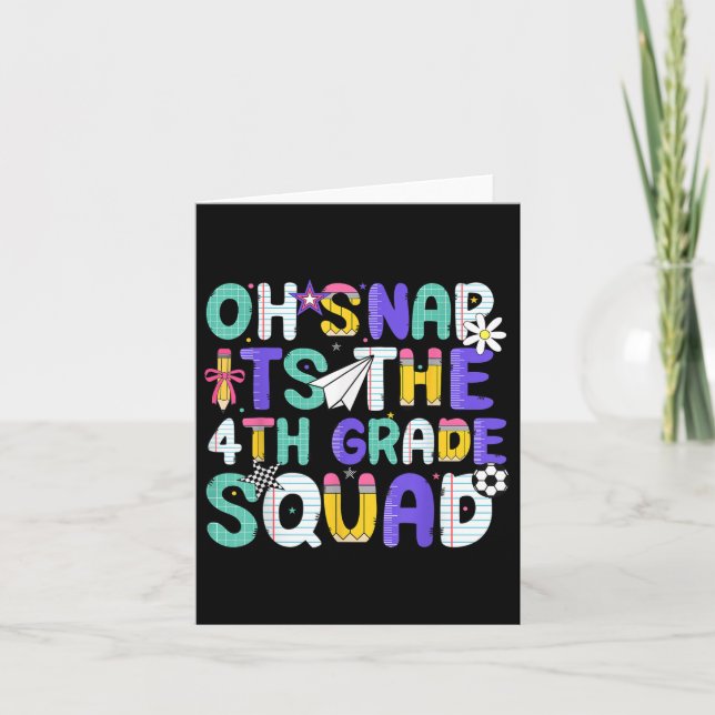 Tarjeta Oh, Encajad Su Cuarto Escuadrón De 4º Grado De Vue (Anverso)