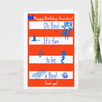 Tarjeta ¡Oh!  ¡Es diversión a ser un muchacho!  Grands