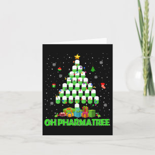 Tarjeta Oh Farmacia Pharmatree de Árbol de Navidad Medicin