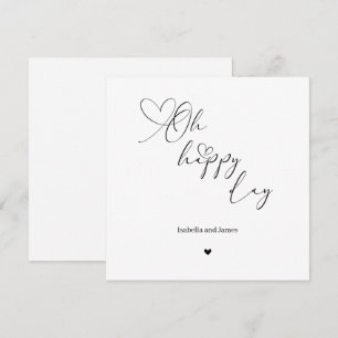 Tarjeta Oh Happy Day Corazón Adornado Boda 