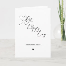Tarjeta Oh Happy Day Heart Embellished Wedding 