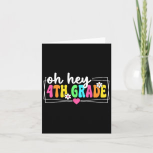 Tarjeta Oh Hola 4to Grado Regreso a la Escuela Maestro Est