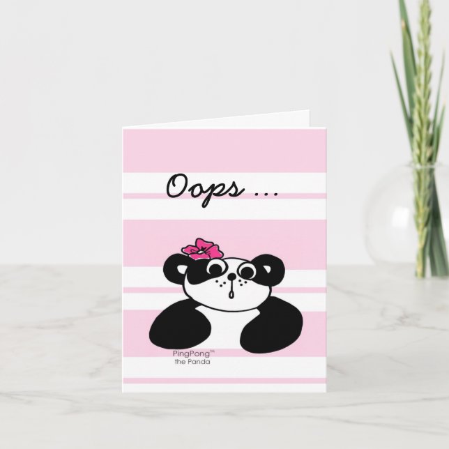 TARJETA OH... LO SIENTO. (Anverso)