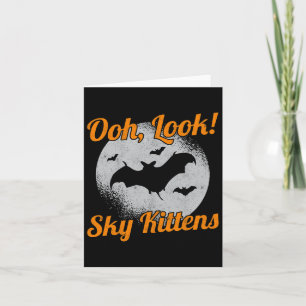 Tarjeta Oh Look Sky Kittens Bat Halloween Bats