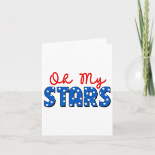 Tarjeta Oh My Stars 4 de julio Día de la Independencia Mem