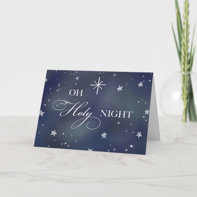 Tarjeta Oh Navidades de la noche sagrada (Anverso)