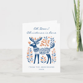 Tarjeta Oh Navidades Deer