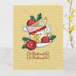 Tarjeta ¡Oh Navidades Tea!