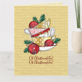 Tarjeta ¡Oh Navidades Tea!