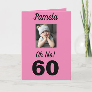Tarjeta ¡Oh, no! 60.ª celebración del Chica Grumpy gracios