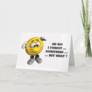 Tarjeta ¡Oh no! Se me olvidó... algo