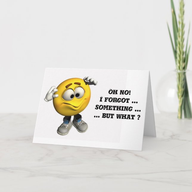 Tarjeta ¡Oh no! Se me olvidó... algo (Anverso)