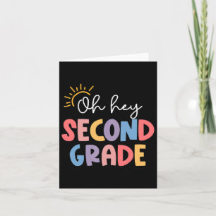 Tarjeta Oh Oye, estudiante de segundo grado de segundo gra