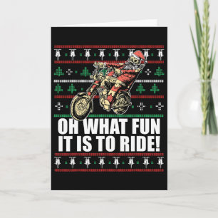 Tarjeta Oh Qué Diversión Es Montar a Santa Claus Feo Chris