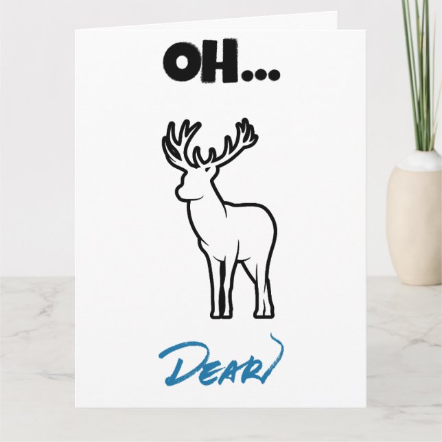 Tarjeta Oh Querido Funny Belthday (Anverso)