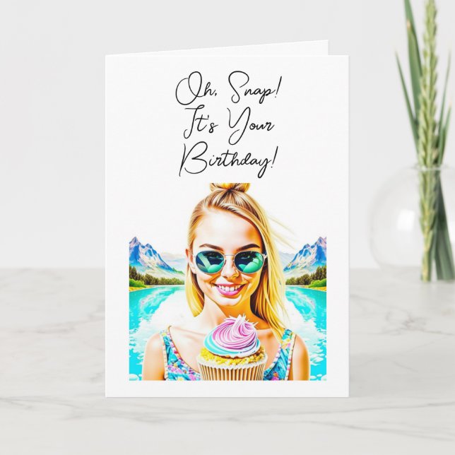 Tarjeta Oh, Snap, ¡es tu cumpleaños! (Anverso)