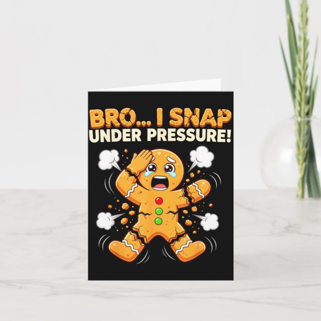 Tarjeta Oh Snap Gingerbread Man Cookies I Snap Under Press (Anverso)