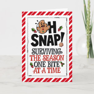 Tarjeta ¡Oh, sorpresa! Hombre de jengibre de Navidad