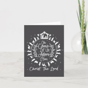 Tarjeta Oh Venid Adoremosle Cristo El Señor, Jesucristo