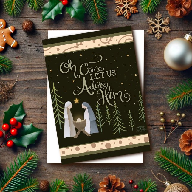 Tarjeta Oh Venid Adoremosle Jesús Navidad  (Subido por el creador)