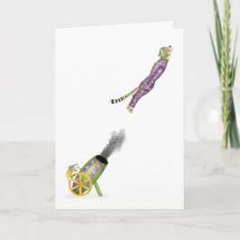 Tarjeta Oh what a circus! flying cheetah card