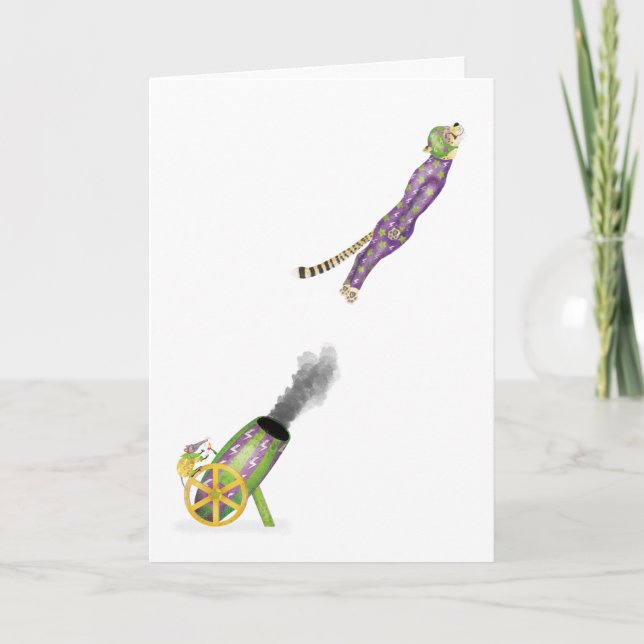 Tarjeta Oh what a circus! flying cheetah card (Anverso)