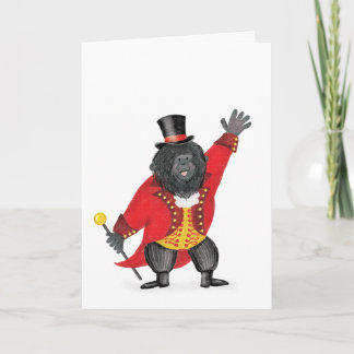 Tarjeta Oh what a circus! gorilla ringmaster card
