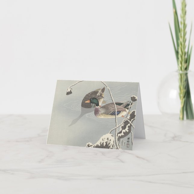 Tarjeta Ohara Kosen Two Mallards - Blank Card (Anverso)