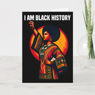 Tarjeta Ohene soy negro Mes de la historia americana afro 