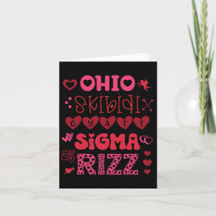 Tarjeta Ohio Skibidi Gyatt Sigma Rizz Día de San Valentín