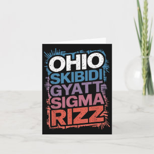 Tarjeta Ohio Skibidi Gyatt Sigma Rizz Gen Slang Rizz Funny