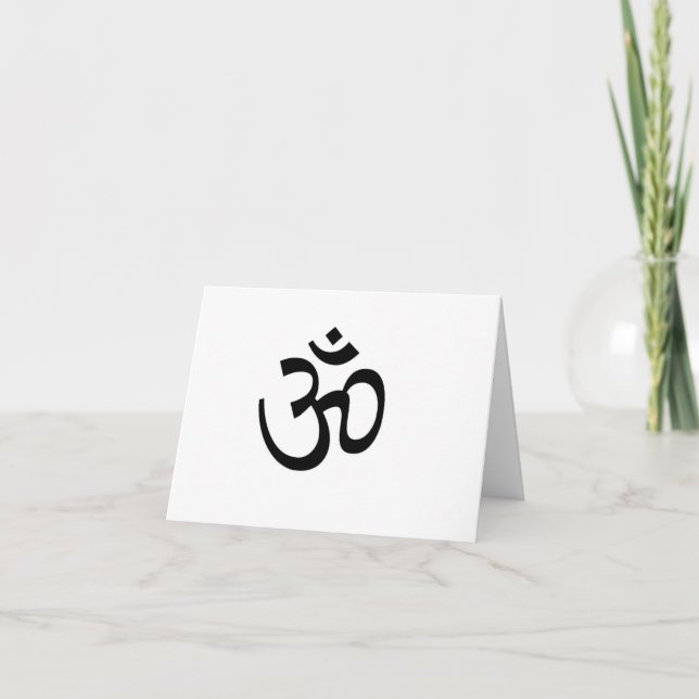 Tarjeta Ohmio Notecard de la yoga (Anverso)