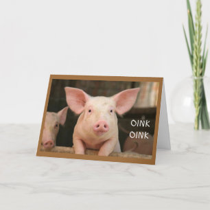TARJETA OINK OINK="FELIZ CUMPLEAÑOS" EN PIG LATIN
