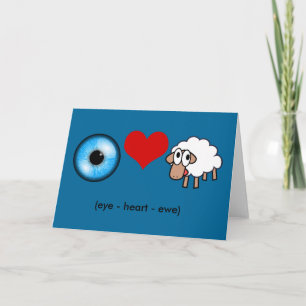 Tarjeta Ojo-Corazón-Ojo (¡Te Amo!)