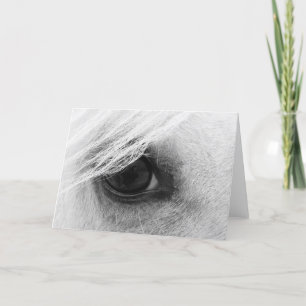 Tarjeta Ojo de caballo en blanco y negro