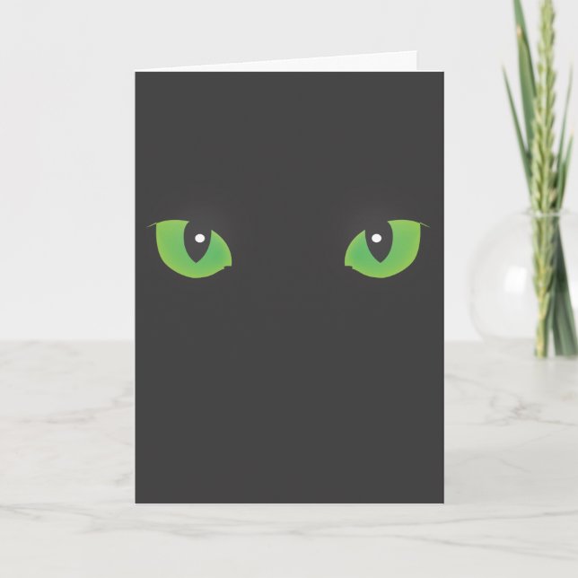 Tarjeta Ojo de gato Halloween (Anverso)
