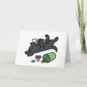 Tarjeta Ojo del Labrador Negro malicioso