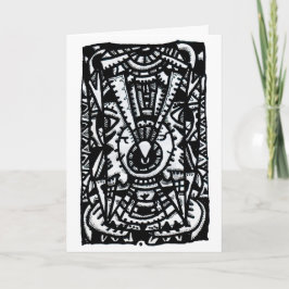 Tarjeta Ojo-Ojo. Dibujo de tinta