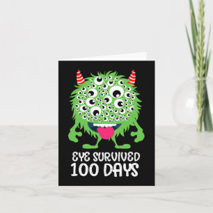Tarjeta Ojo Sobrevivió A 100 Días De Enseñanza De Monstruo
