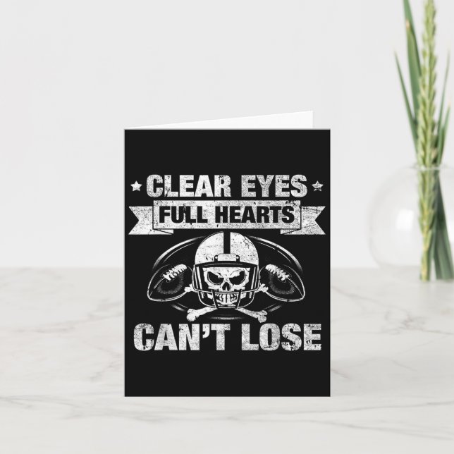 Tarjeta Ojos claros, el corazón lleno no puede perder (Anverso)