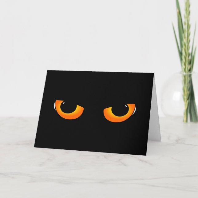 Tarjeta Ojos de gato fantasmagóricos (Anverso)