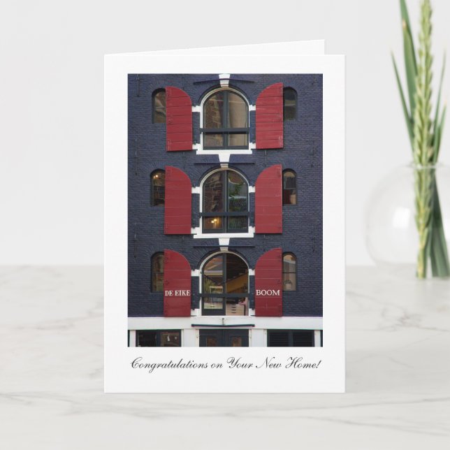 Tarjeta Ojos de roble - Felicitaciones por nuevo hogar (Anverso)