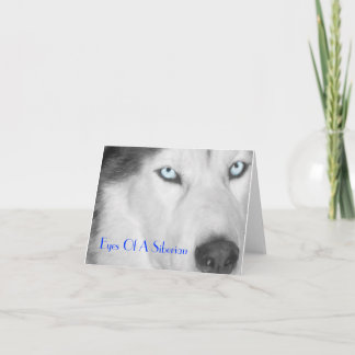 Tarjeta Ojos de un II siberiano (B/W)