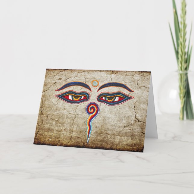 Tarjeta Ojos del der Weisheit de Buda/de Augen (Anverso)