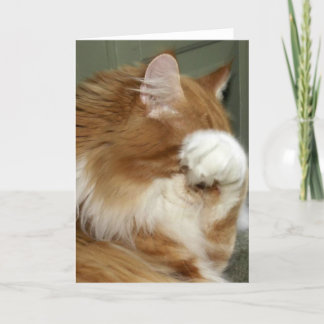 Tarjeta Ojos que cubren gatos