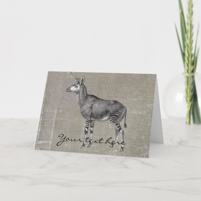 Tarjeta Okapi del vintage (Anverso)