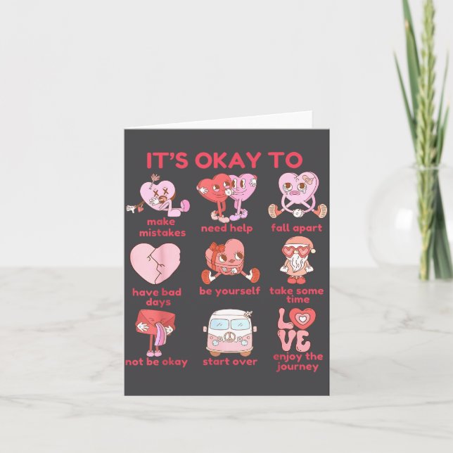 Tarjeta Okay Mental Health Valentines School (Anverso)