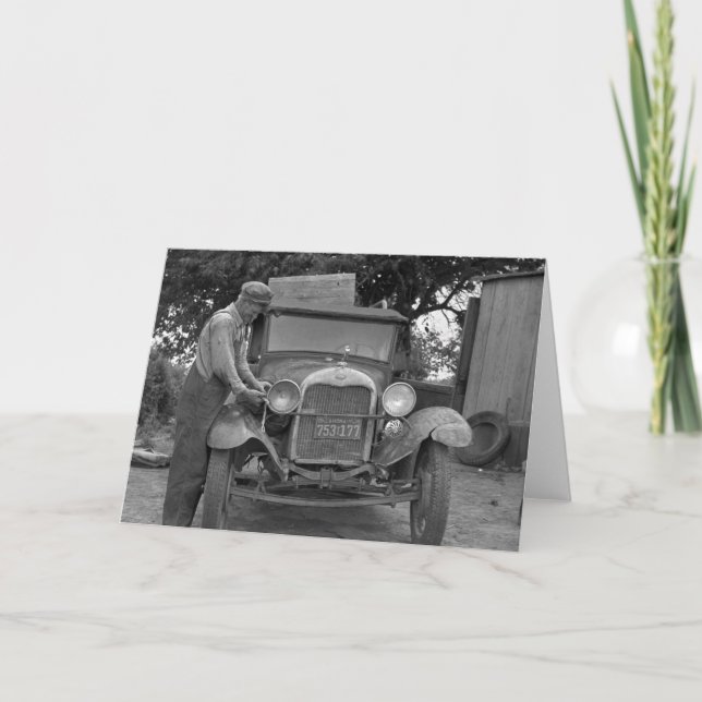 Tarjeta Oklahoma a California, años 30 (Anverso)