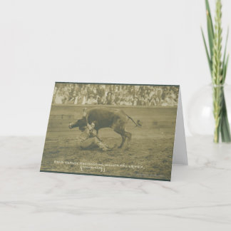 Tarjeta Oklahoma Culy bulldogging.