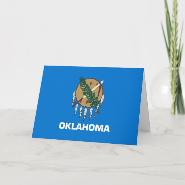 Tarjeta Oklahoman Flag, Flag of Oklahoma (Anverso)